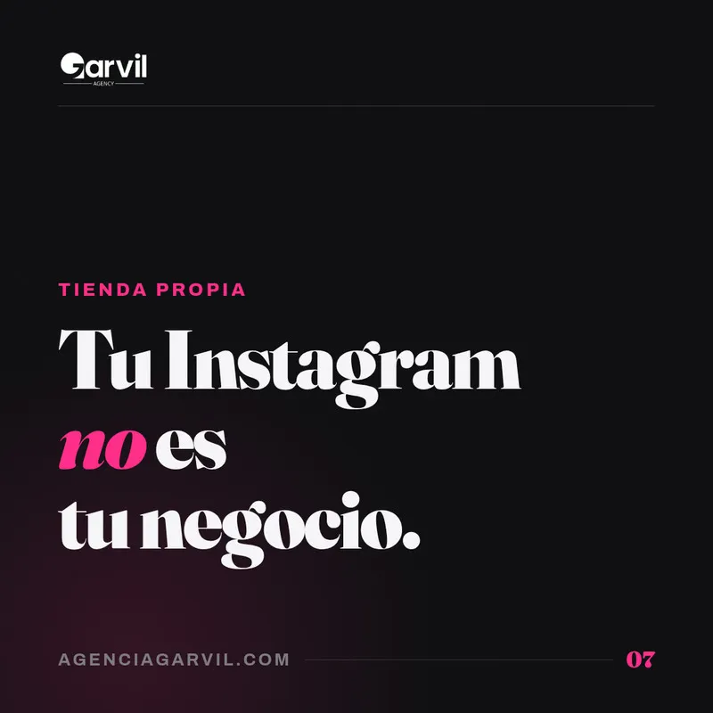 Tu Instagram no es tu negocio. Si mañana te cierran la cuenta, ¿quién te encuentra? Una cuenta la puede…