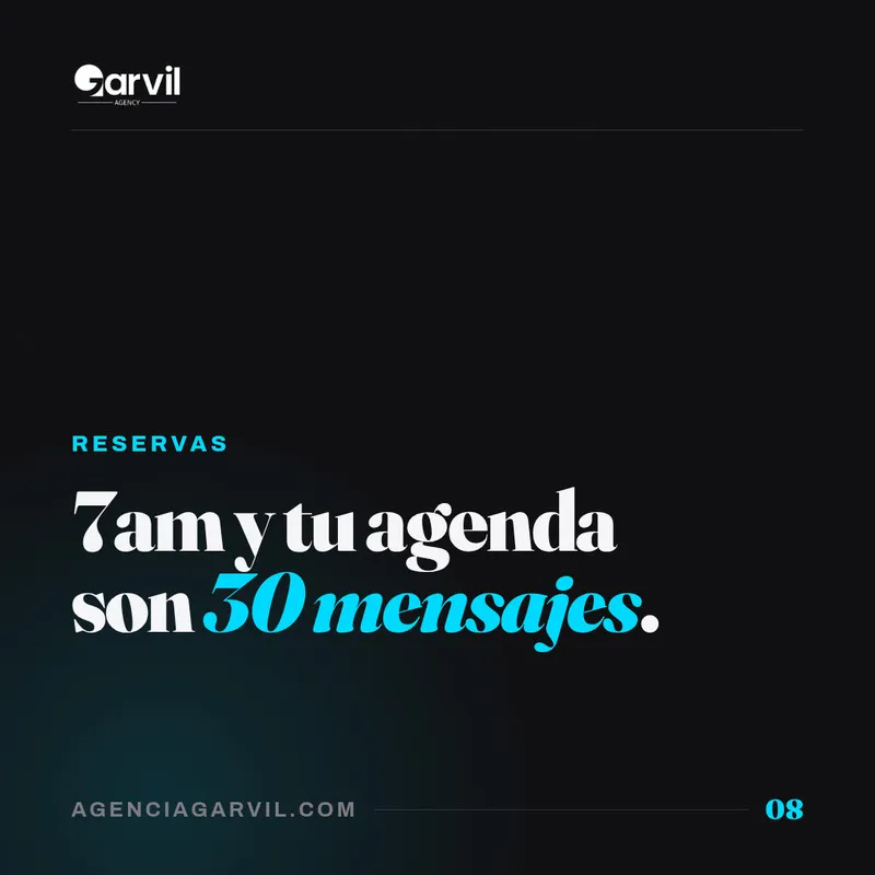 Son las 7am y tu agenda es un chat con 30 mensajes sin responder. Otra vez. "¿Hay cupo?" "¿A qué hora?" "Ya…