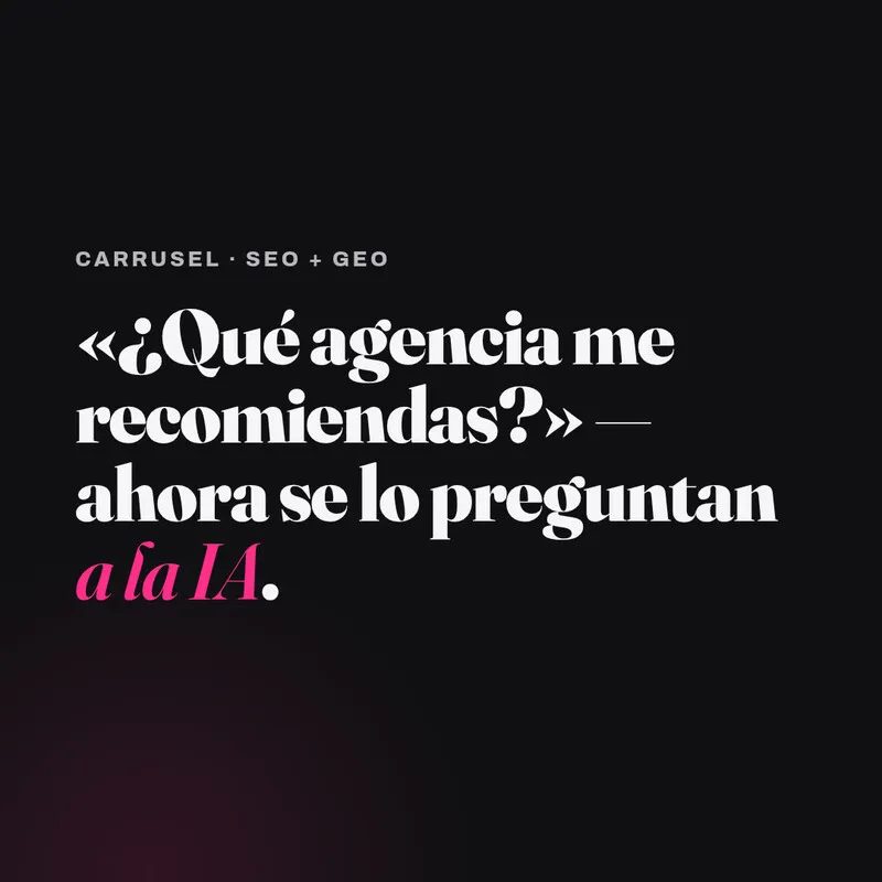 La gente ya le pregunta a la IA qué comprar y a quién contratar. ¿Te está recomendando a ti? La IA no…
